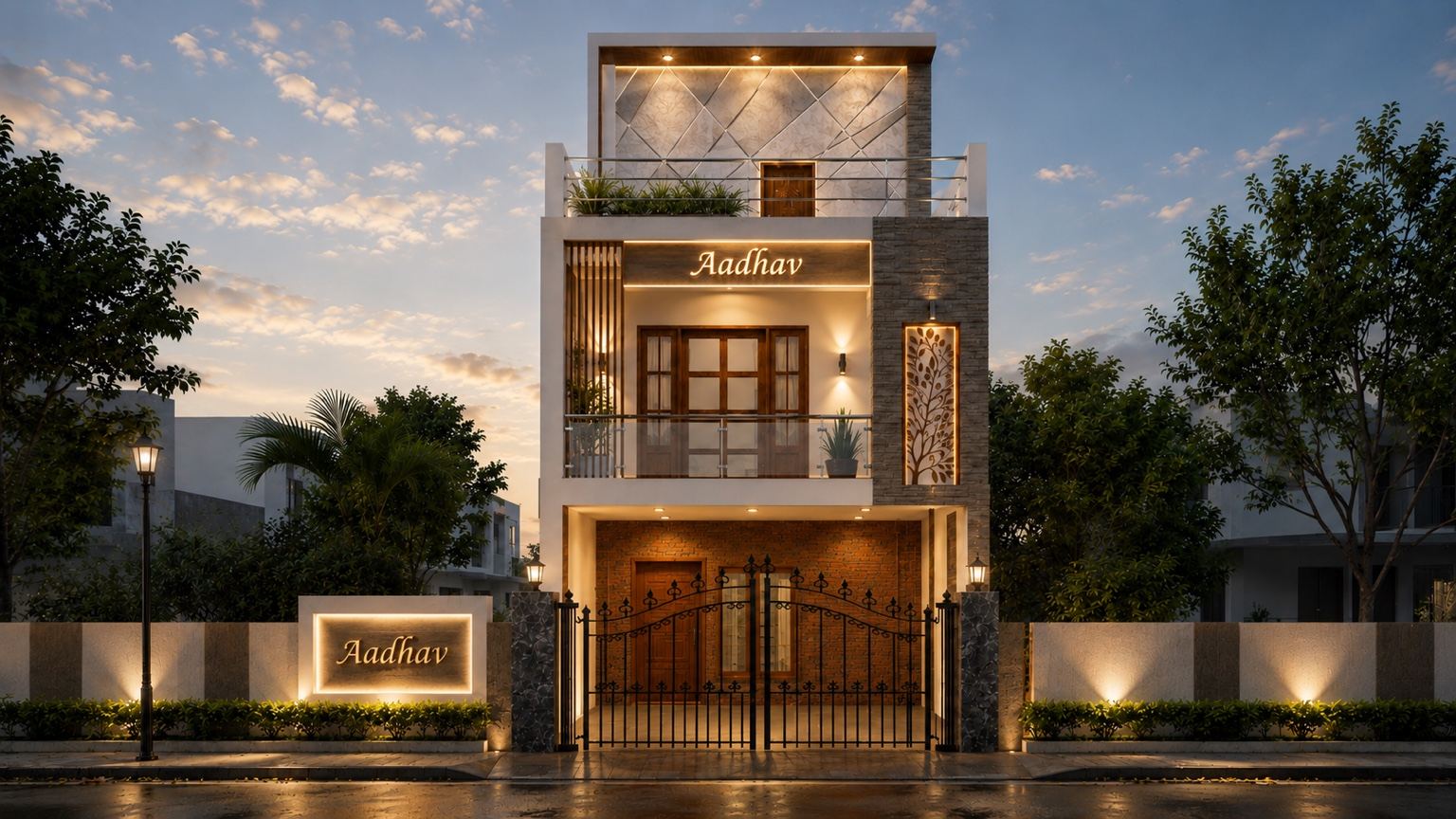Aadhav residential elevation